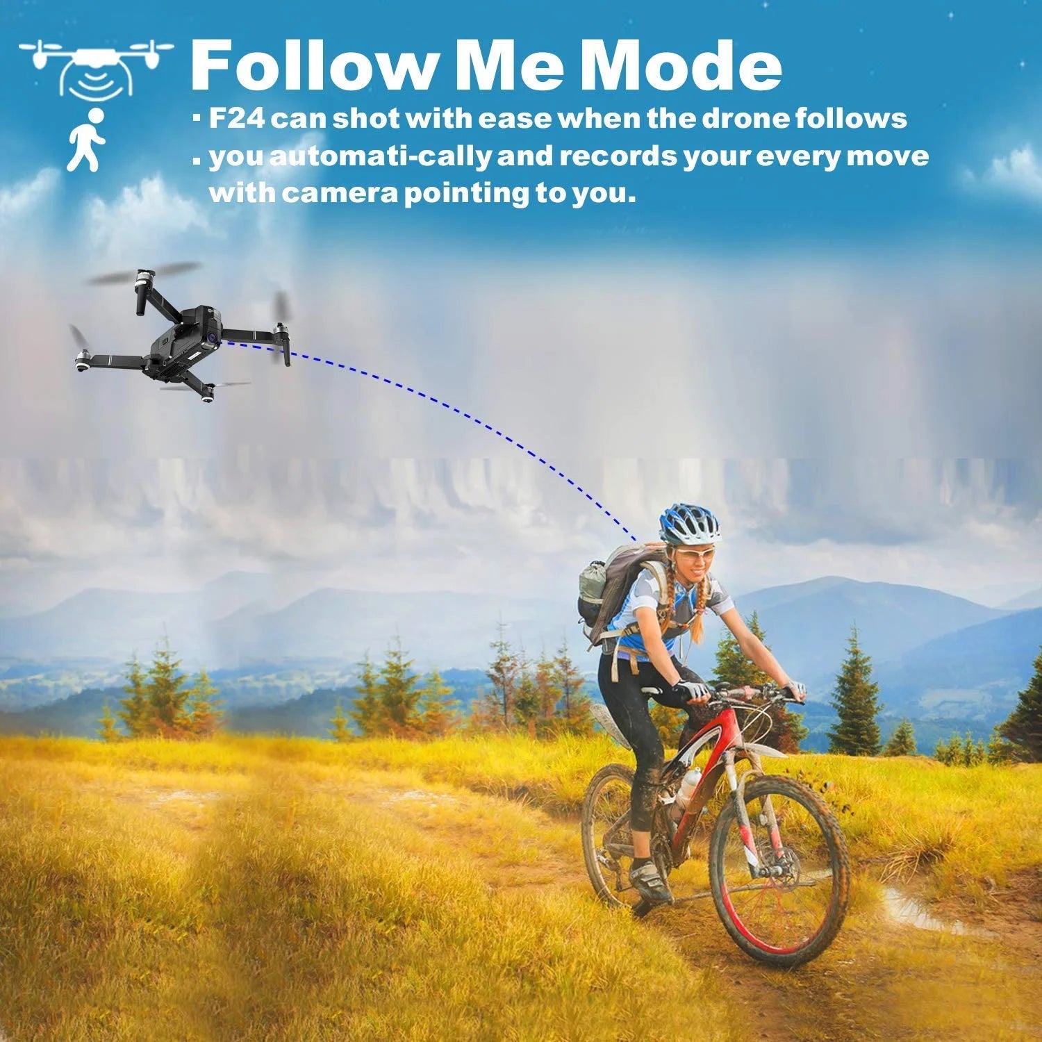 F24 Pro GPS Drone with Camera, 4K RC Drone with 30-Min Flight and 1600 Ft Range, Foldable, Black